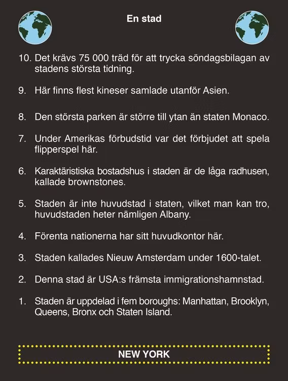 Spel: Röda tråden Världen