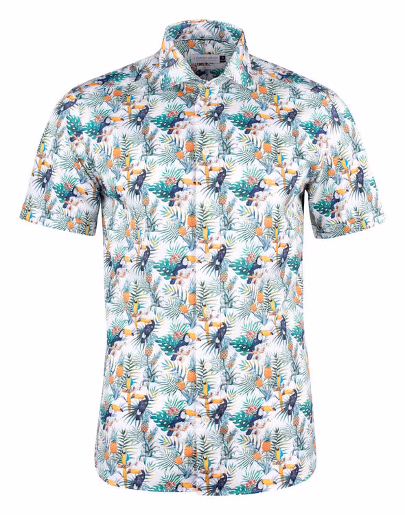 Kortärmad skjorta Parrot - J. Harvest & Frost