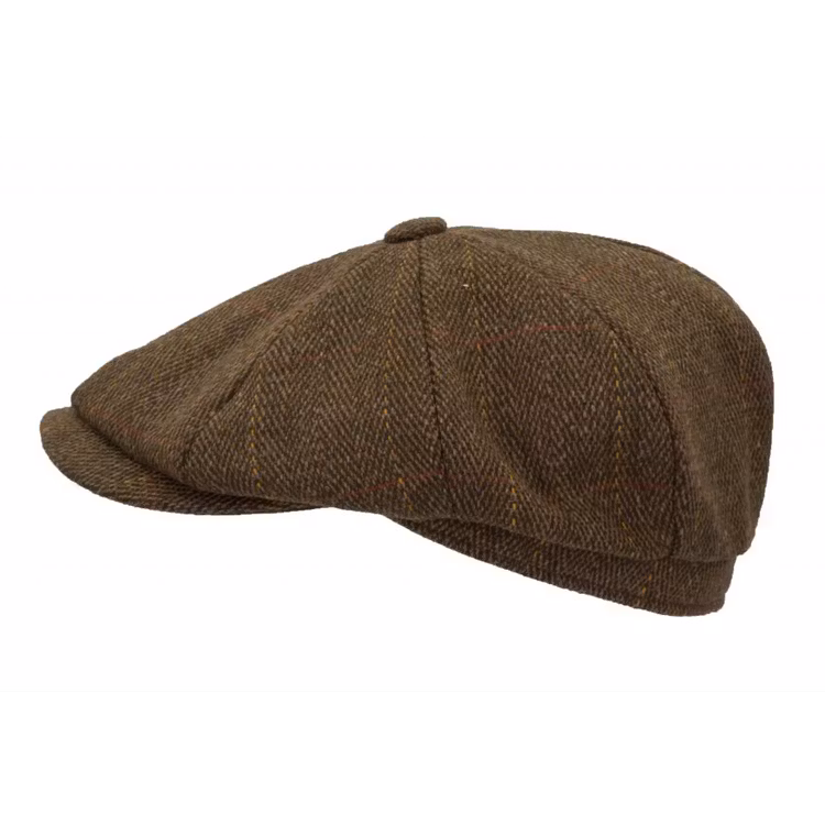 Brun tweed newsboy keps - Walker & Hawkes