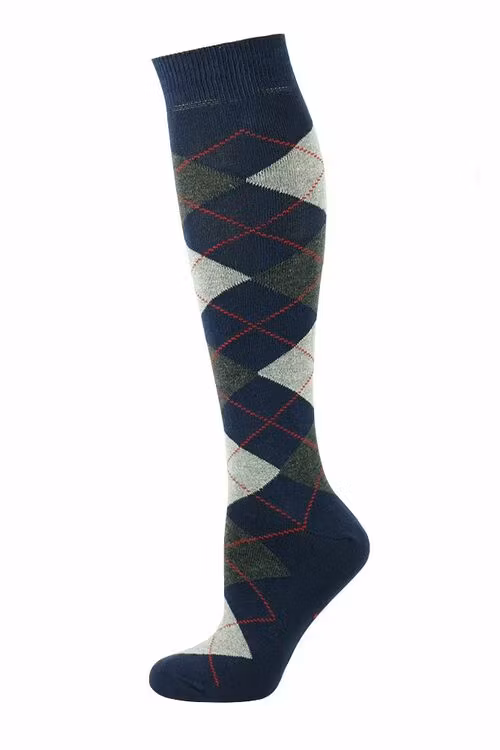 Navy argyle knästrumpa - MySocks