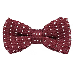 Röd/vit knuten fluga