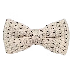 Beige knuten fluga med prickar