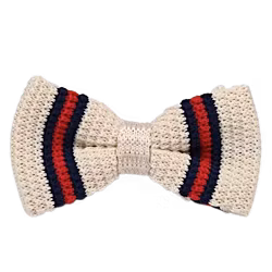 Creamfärgad knuten fluga