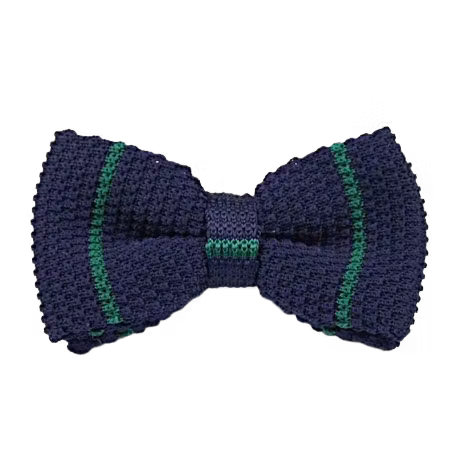 Knuten stickad fluga i navy