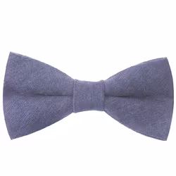 Enfärgad blå knuten fluga