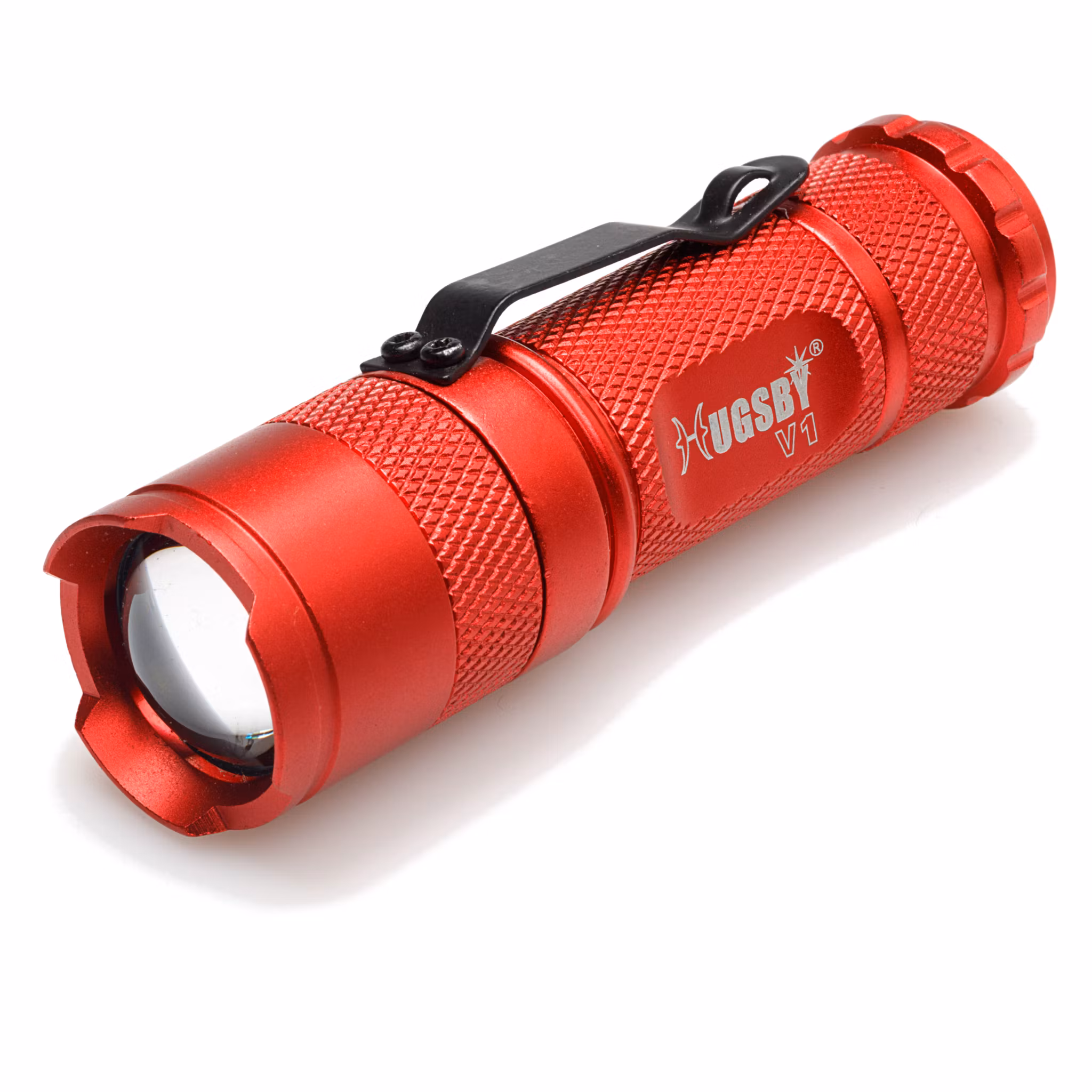 Röd ficklampa V1 Cree XPE2 3W