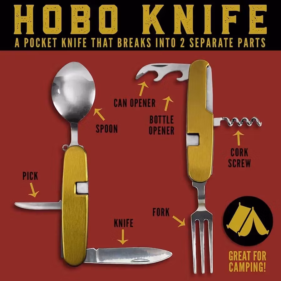 Hobo knife - pocket camping bestick