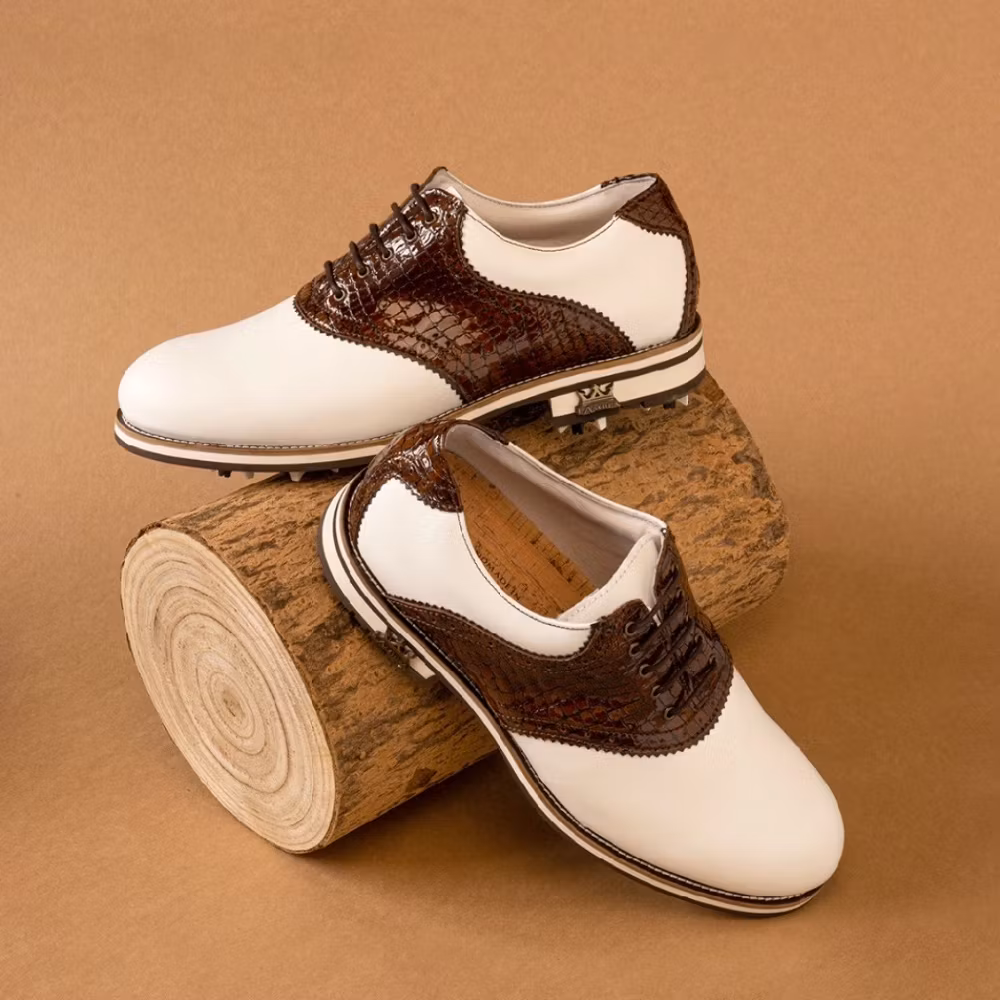 Lambda golfsko - Ferrara White/Brown