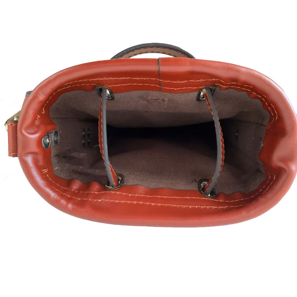 Ljusbeige golfbag Canvas & Leather