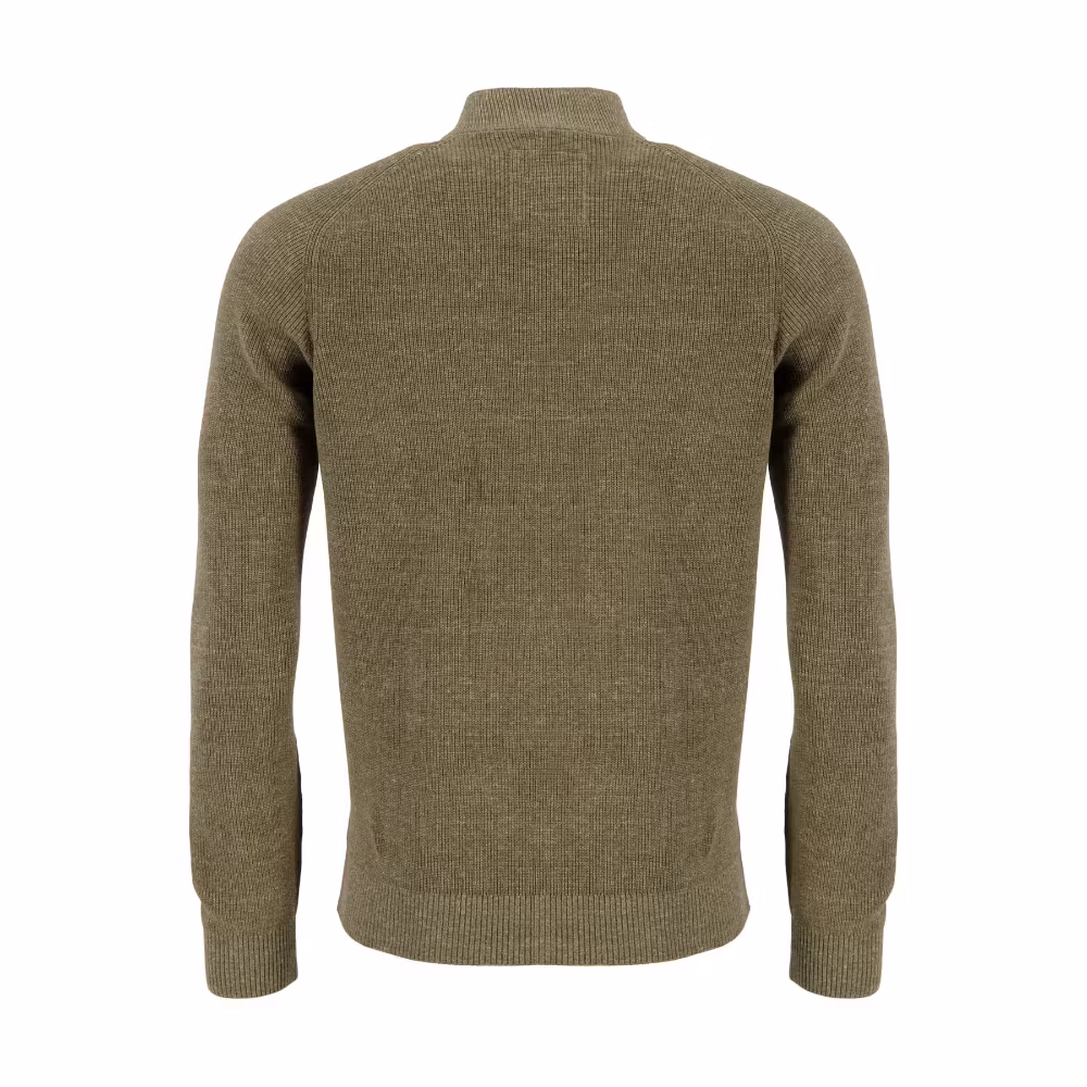 Ribbstickad cardigan med 1/1 zip  -  Fynch-Hatton