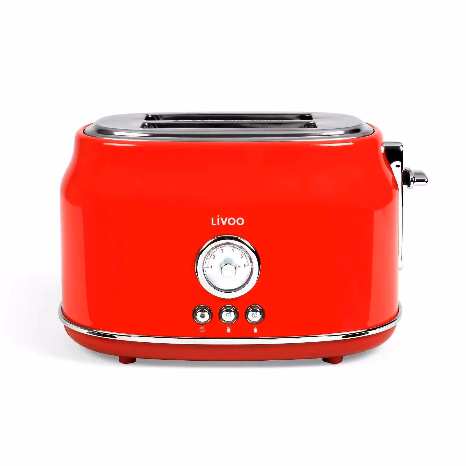 Brödrost retro röd - Livoo