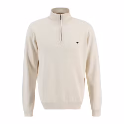 Finstickad tröja med krage - Off White -  Fynch-Hatton