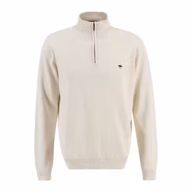 Finstickad tröja med krage - Off White -  Fynch-Hatton