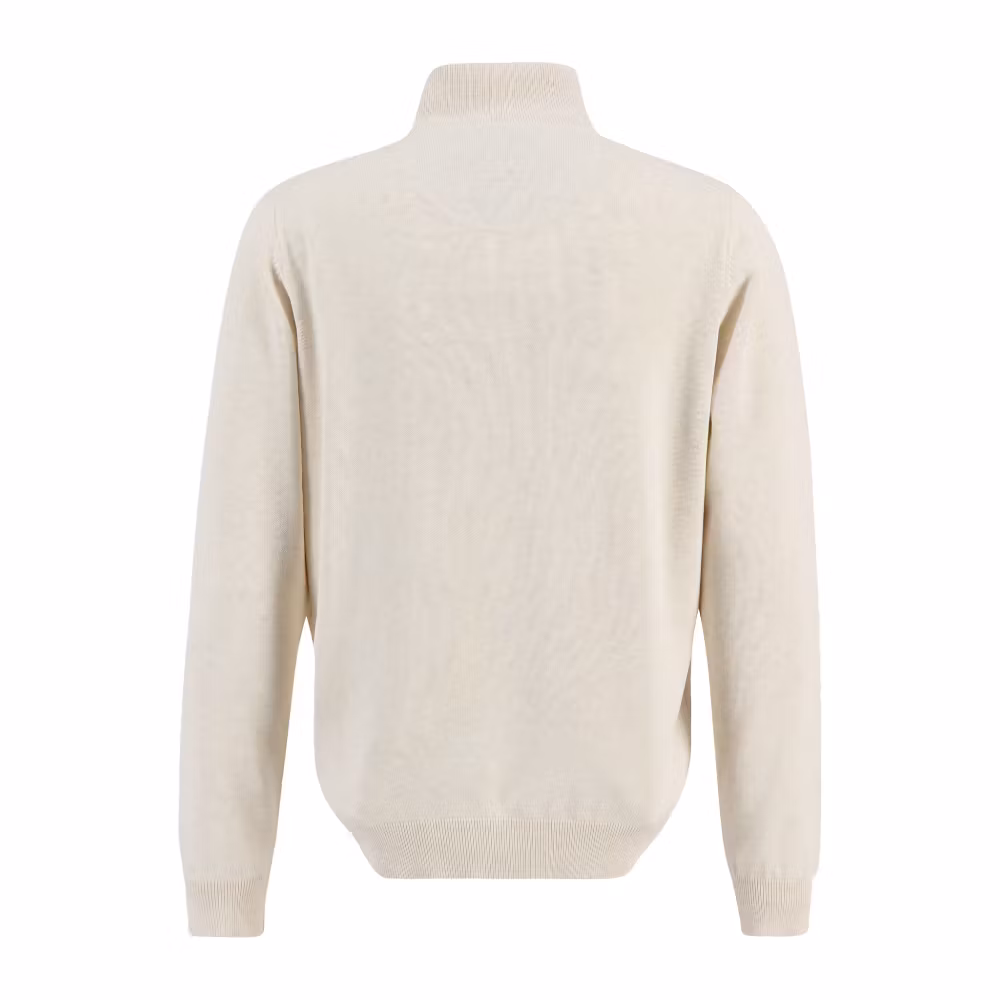 Finstickad tröja med krage - Off White -  Fynch-Hatton