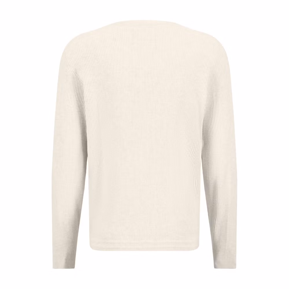 Stickad rundhalsad tröja - Off White -  Fynch-Hatton