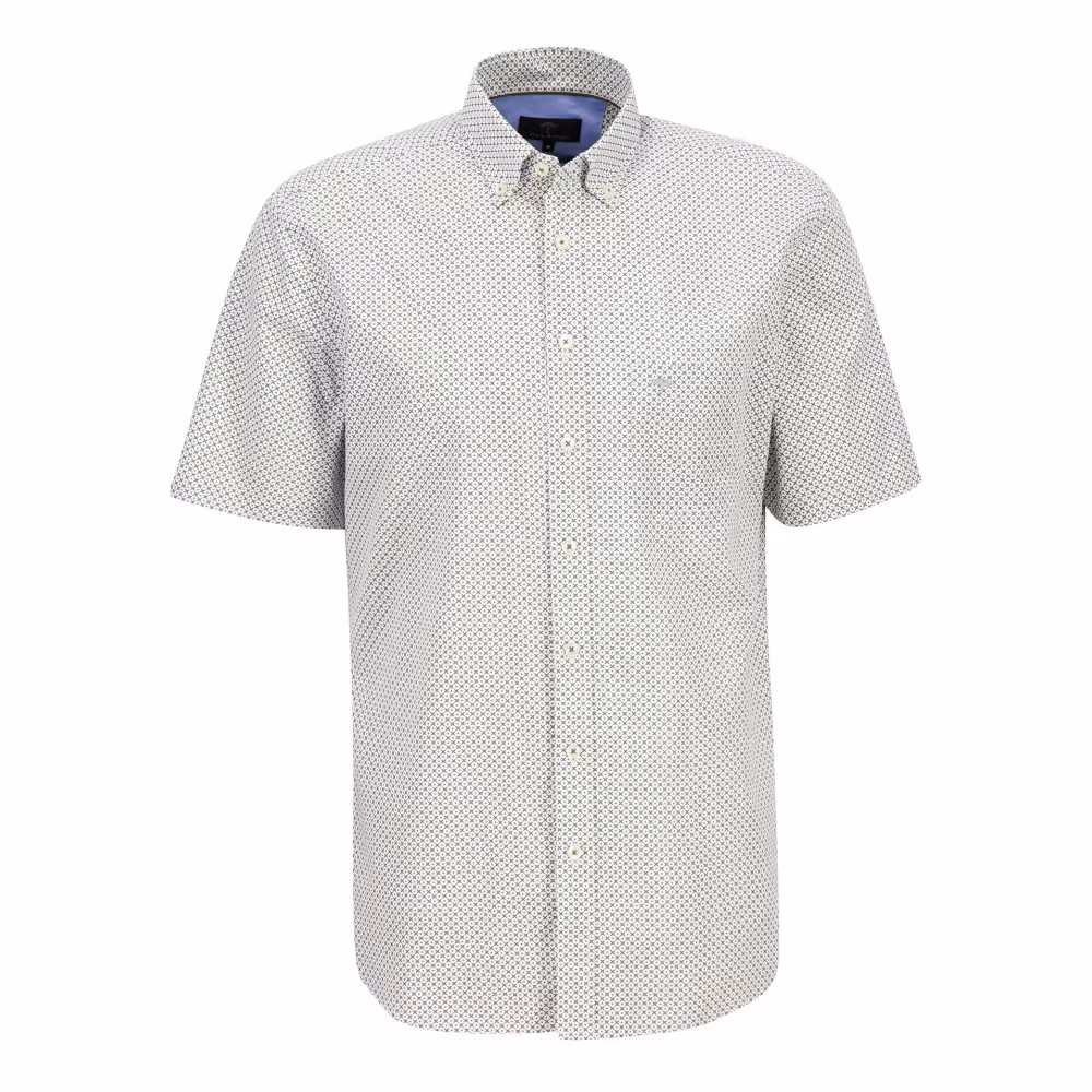 Kortärmad skjorta - Dusty Olive -  Fynch-Hatton