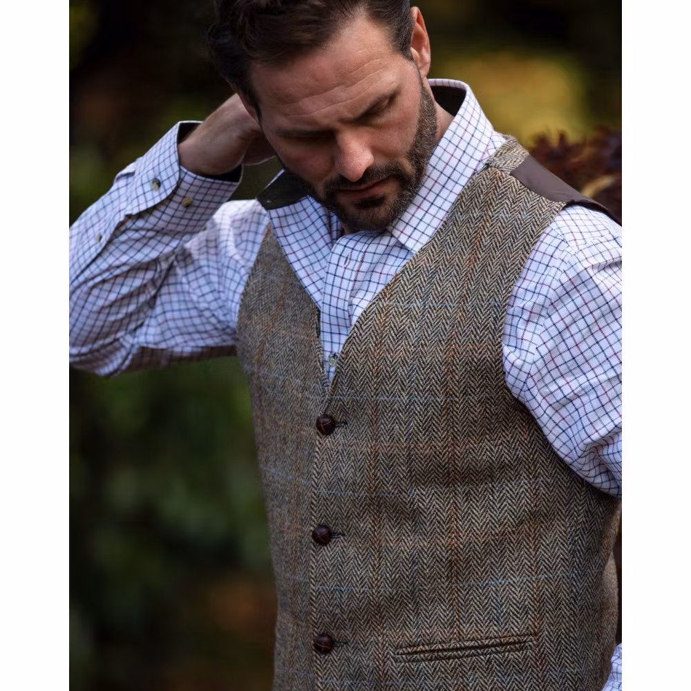 Harris Tweed väst White Sand - Dalston