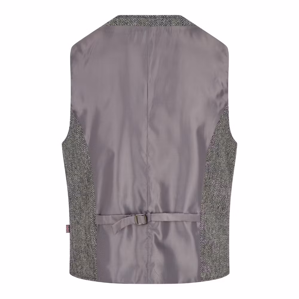 Harris Tweed väst Steel Grey - Dalston