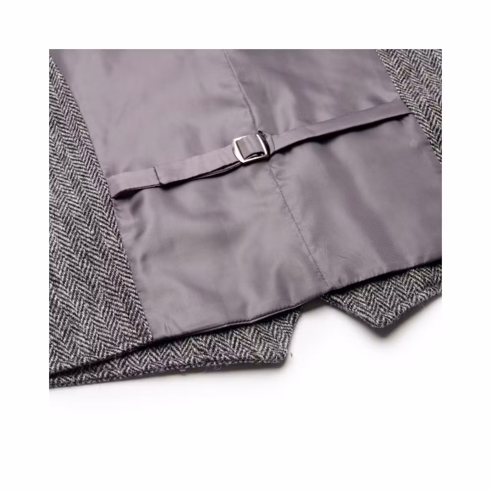 Harris Tweed väst Steel Grey - Dalston