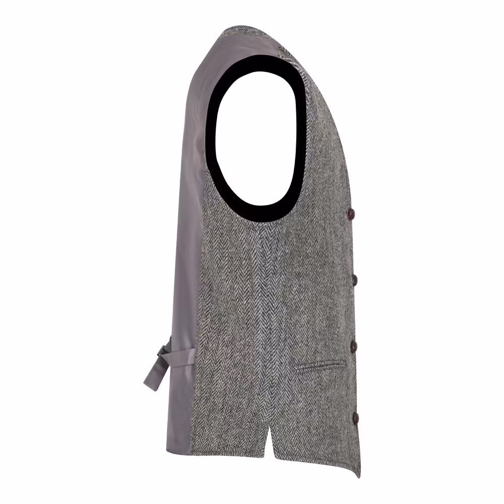 Harris Tweed väst Steel Grey - Dalston