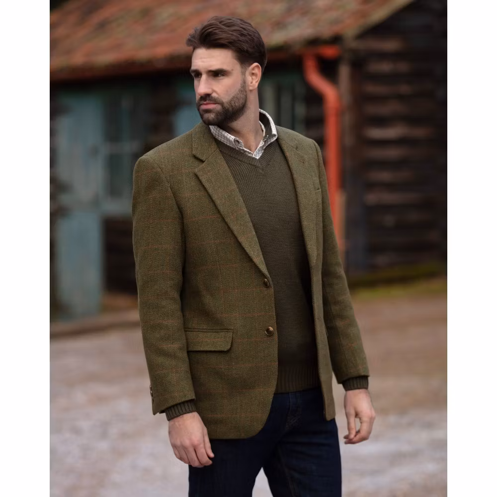 Tweedkavaj Windsor Dark Sage - Derby Tweed