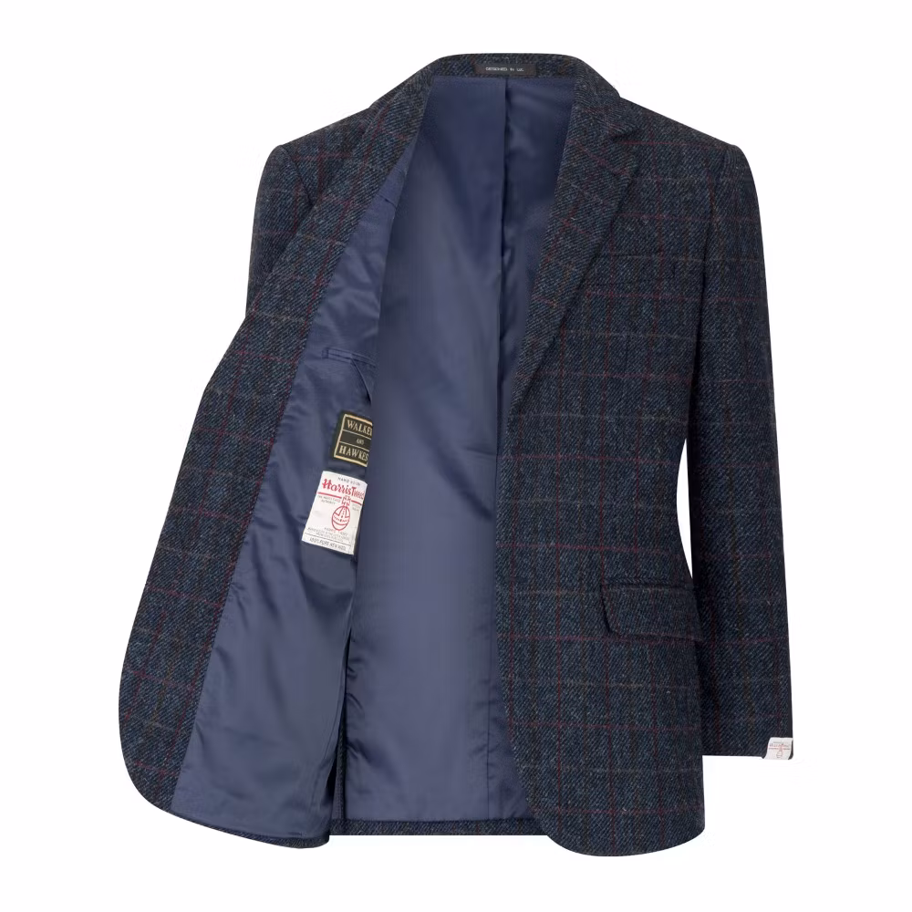 Harris Tweed kavaj Royal Blue - Blakemore