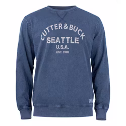 Thorp Denim Crew Denim Blue - Cutter & Buck