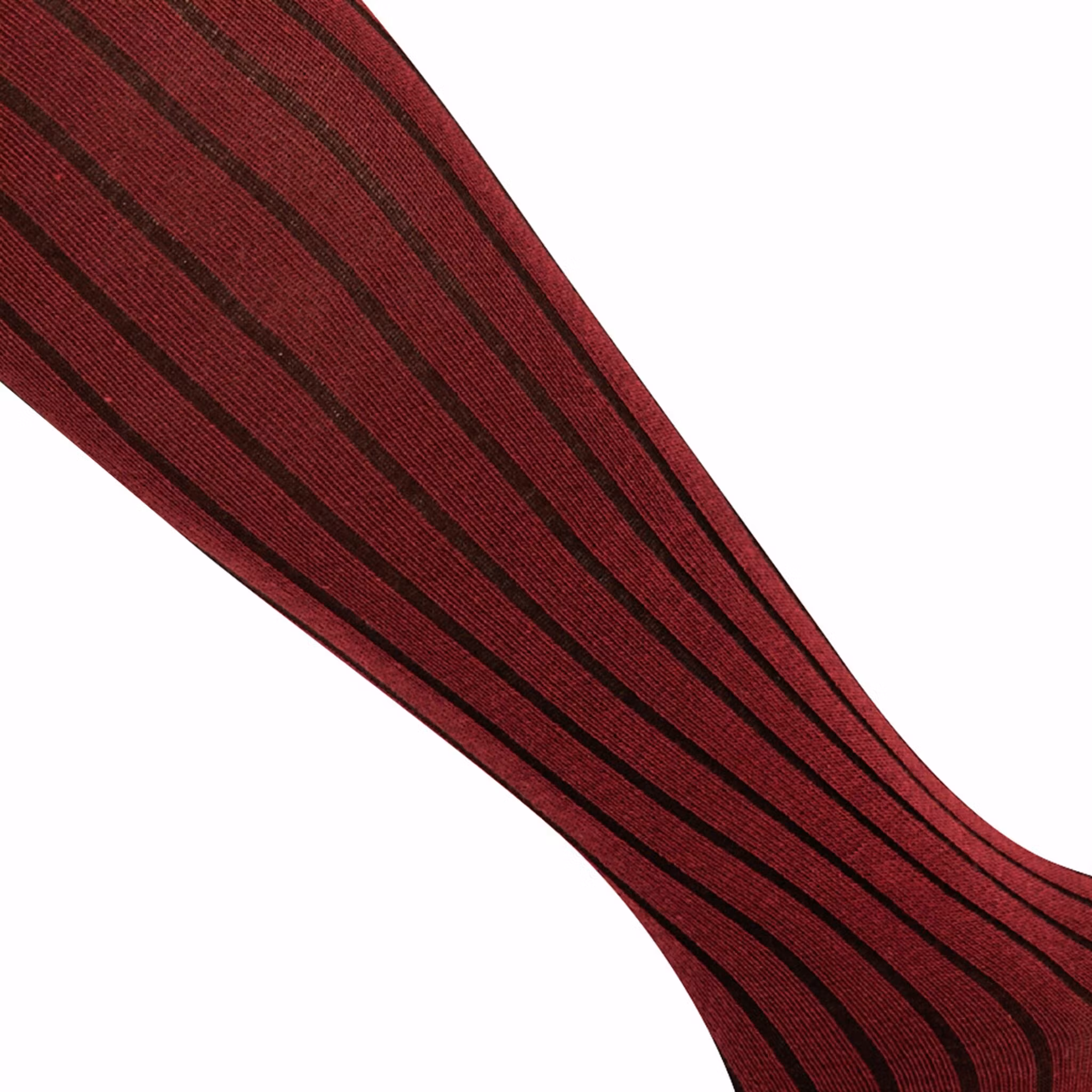 Vinröd ribbad knästrumpa - MySocks