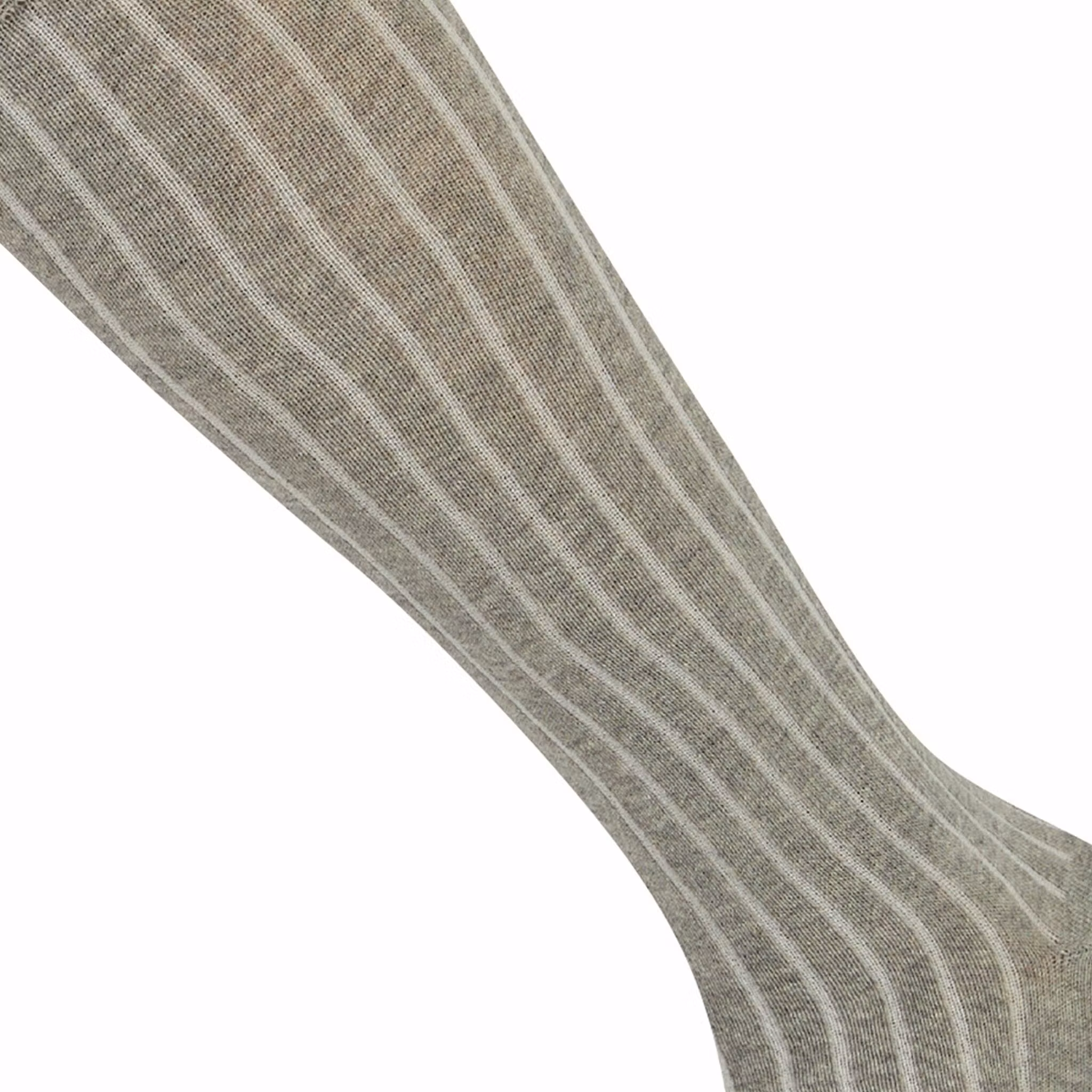 Grå ribbad knästrumpa - MySocks