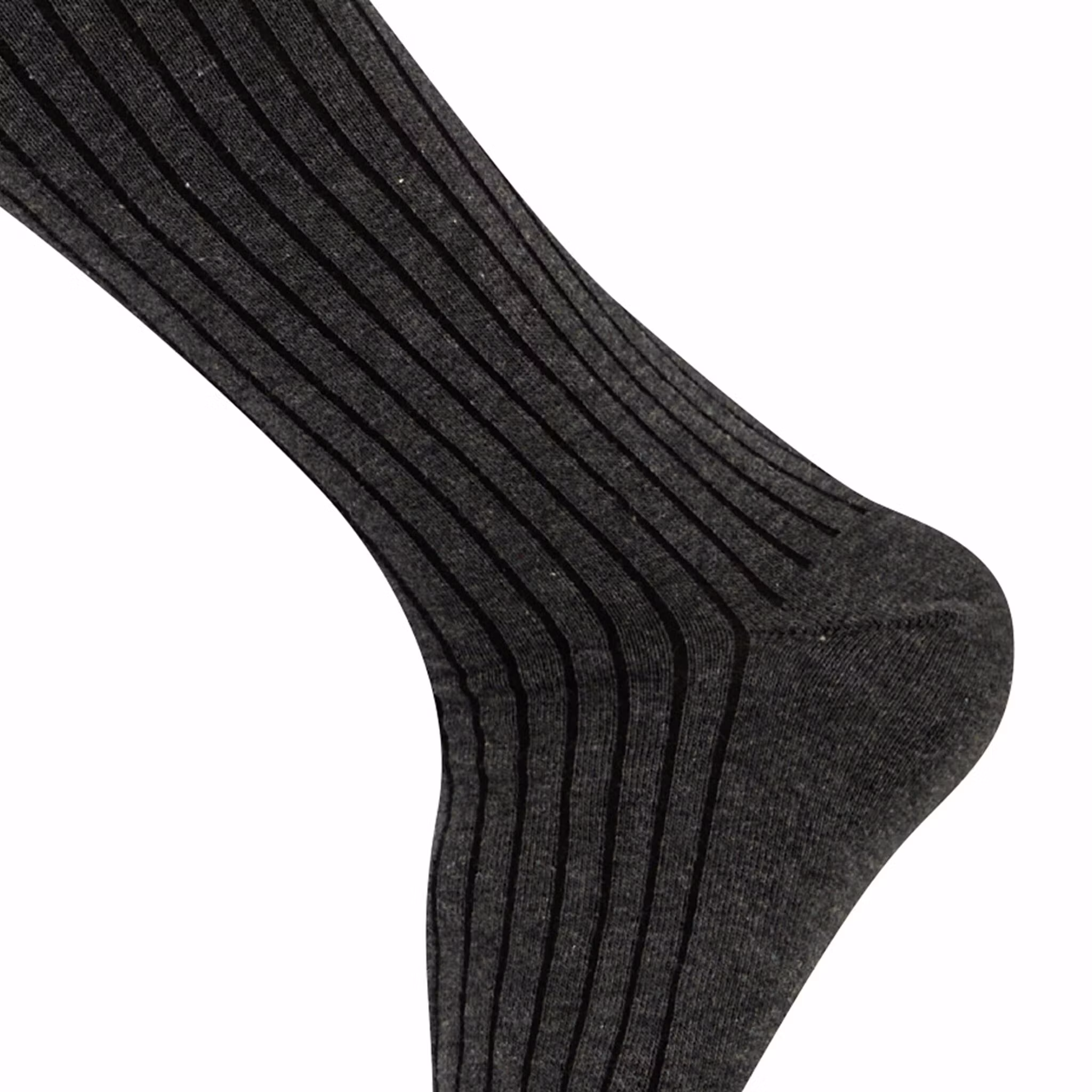 Antracit ribbad knästrumpa - MySocks