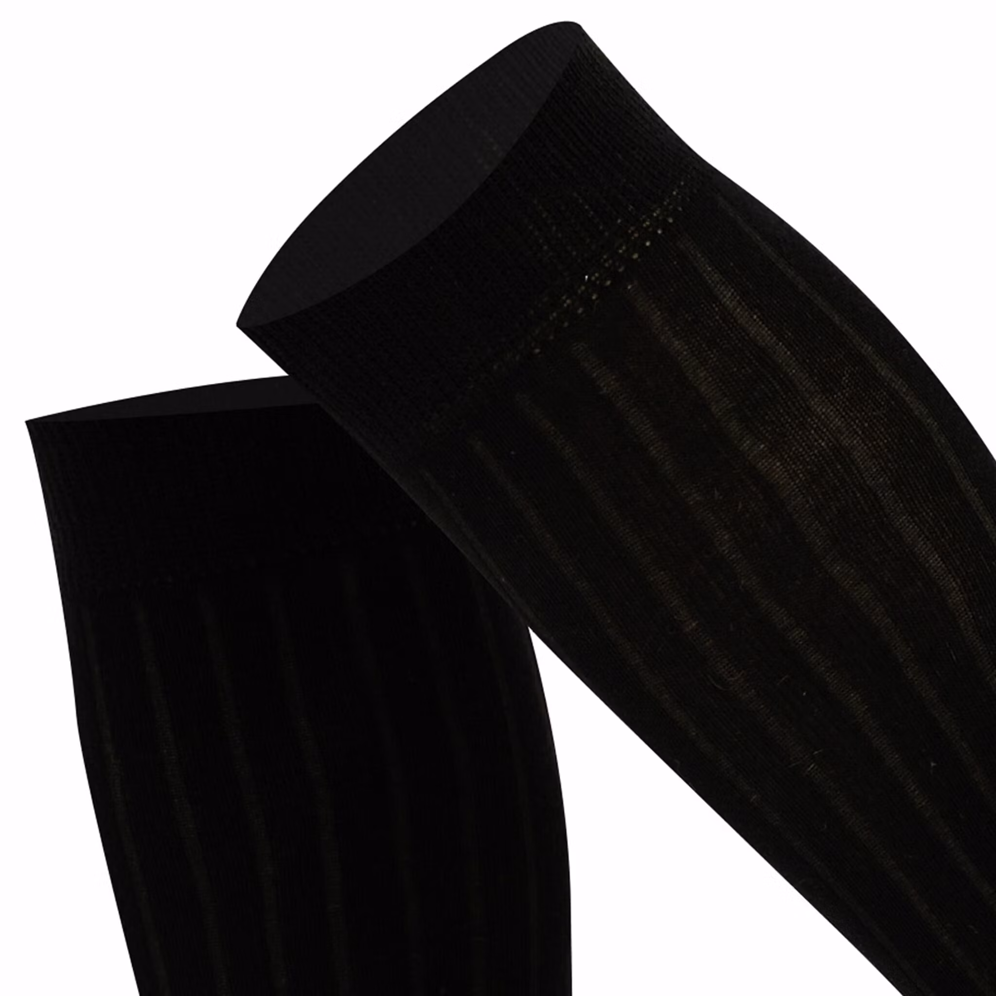 Svart ribbad knästrumpa - MySocks