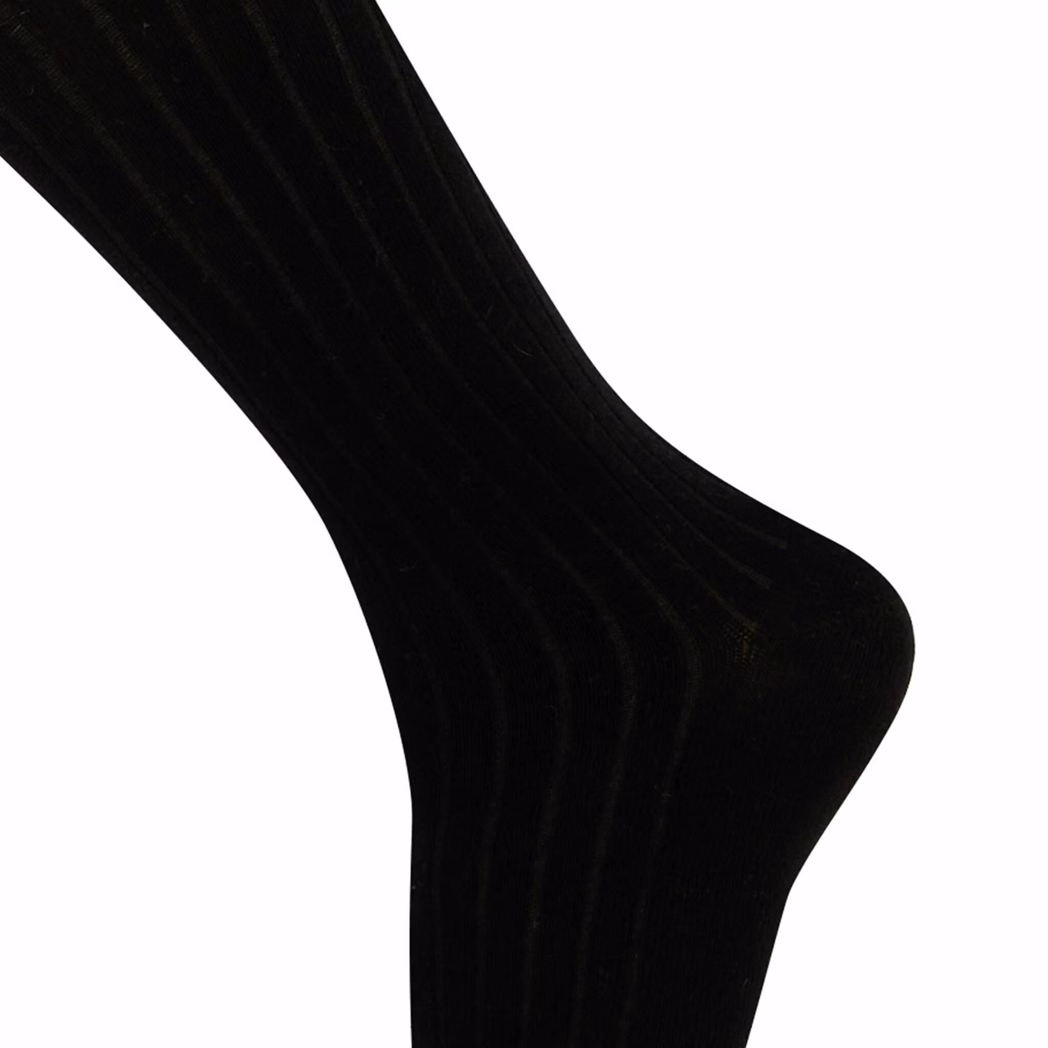 Svart ribbad knästrumpa - MySocks