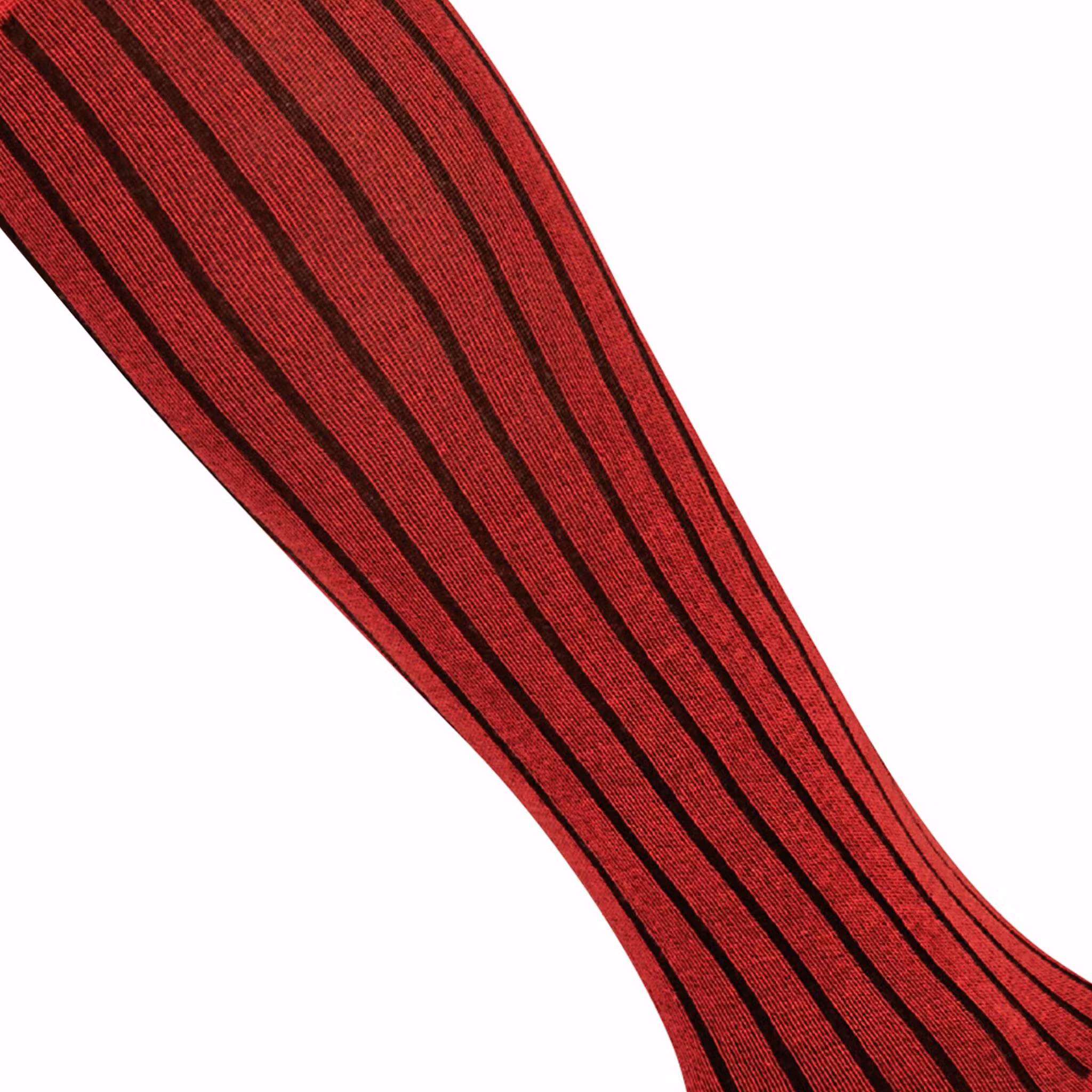 Röd ribbad knästrumpa - MySocks