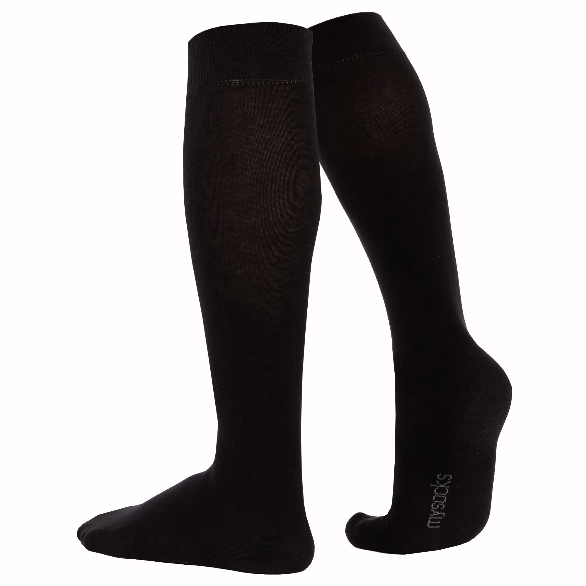 Svart enfärgad knästrumpa - MySocks