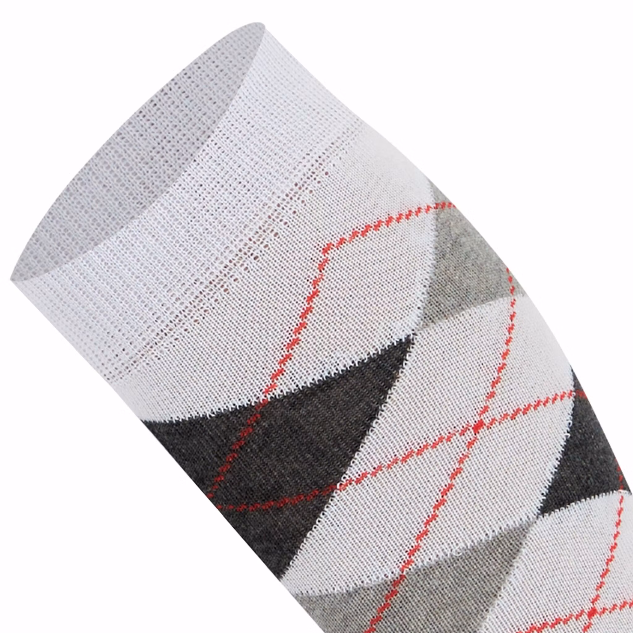 Vit argyle knästrumpa - MySocks