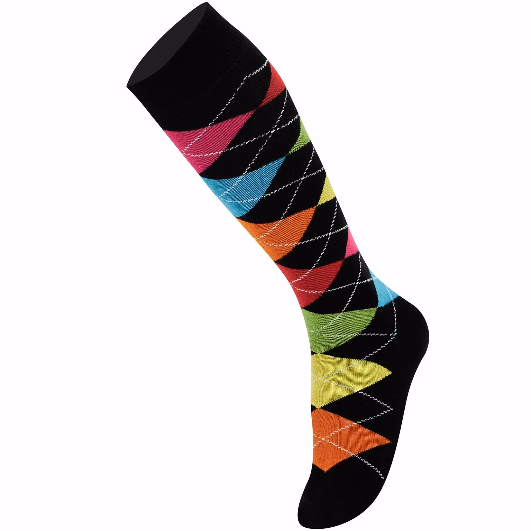 Turkos argyle knästrumpa