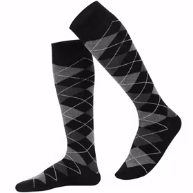 Svart/antracit argyle knästrumpa - MySocks