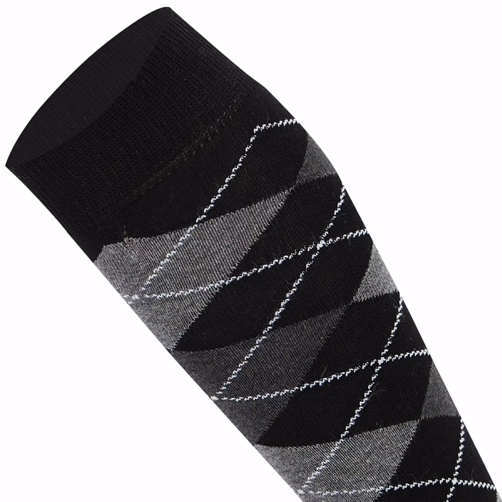 Svart/antracit argyle knästrumpa - MySocks