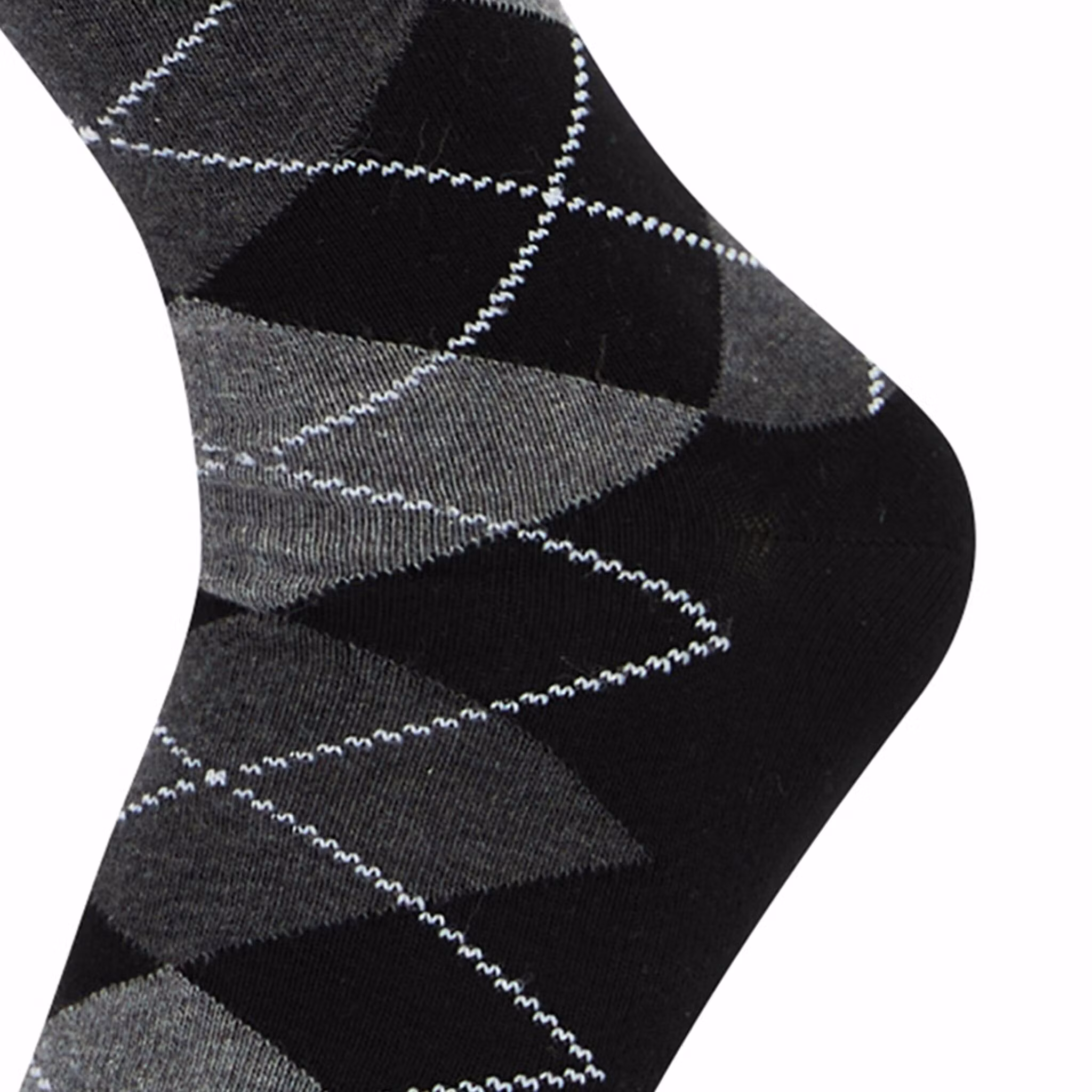 Svart/antracit argyle knästrumpa - MySocks