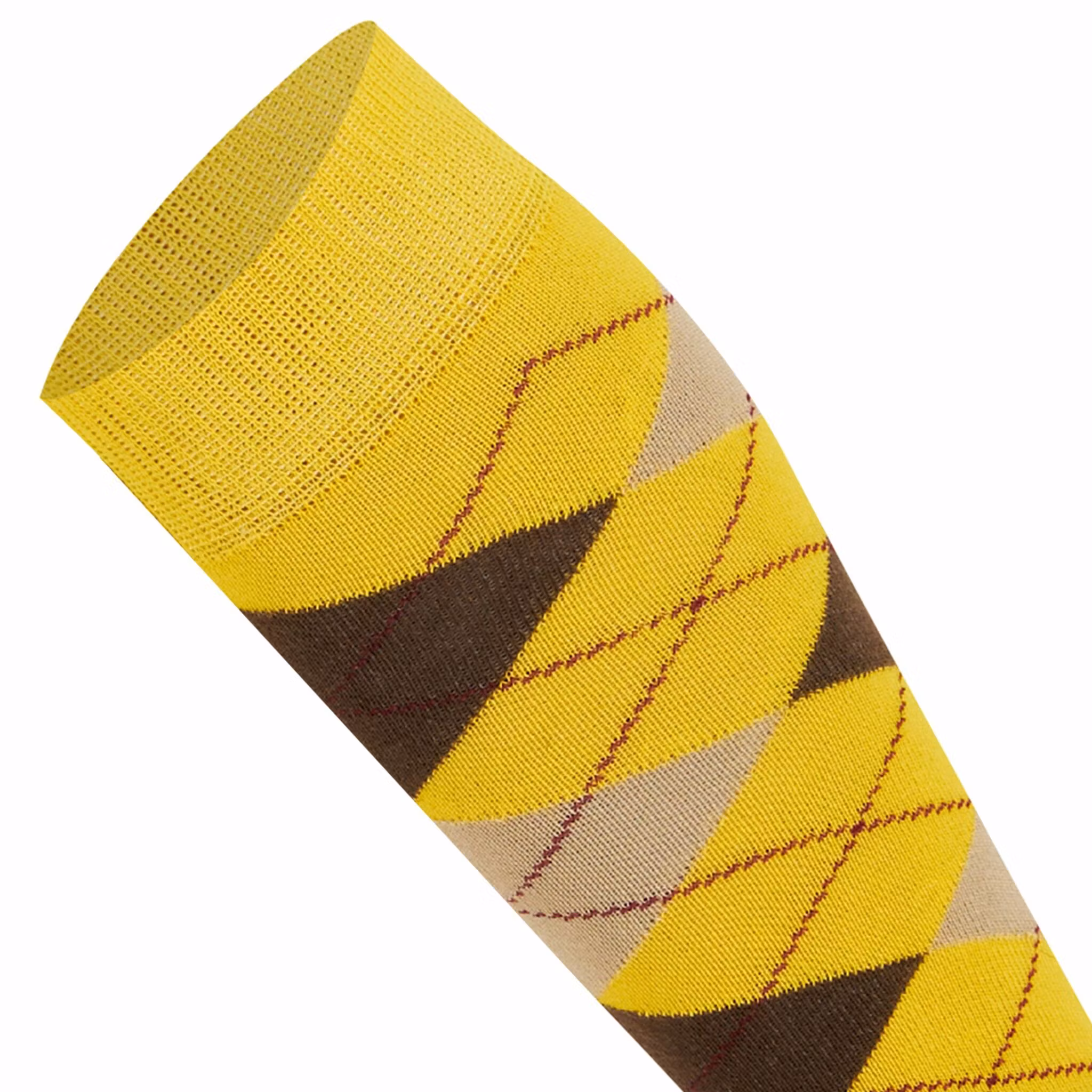 Gul argyle knästrumpa - MySocks