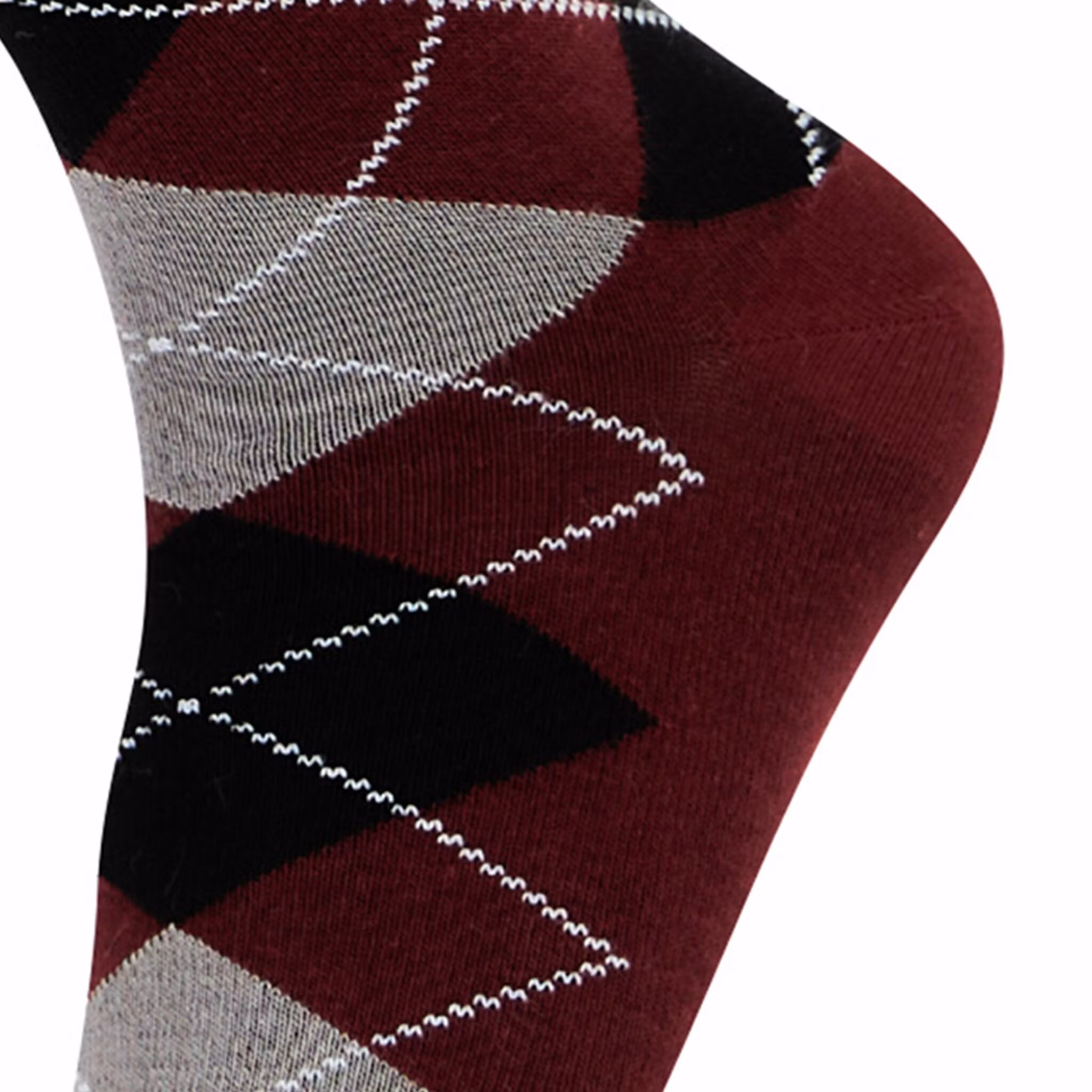 Vinröd argyle knästrumpa - MySocks