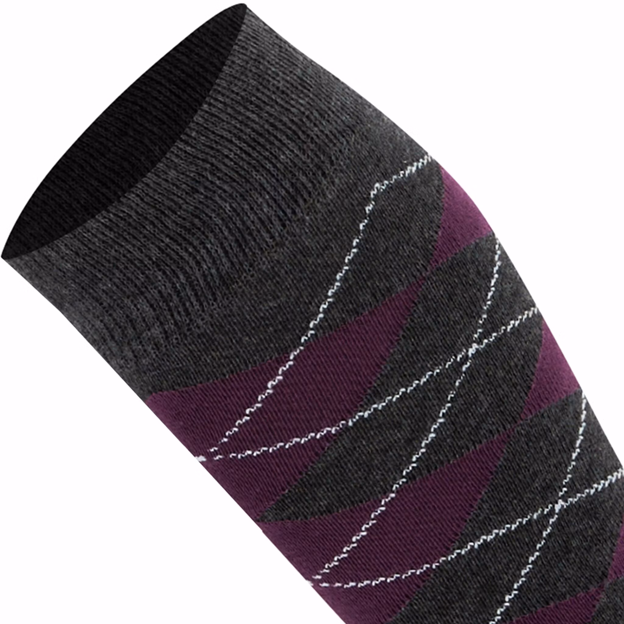 Lila argyle knästrumpa