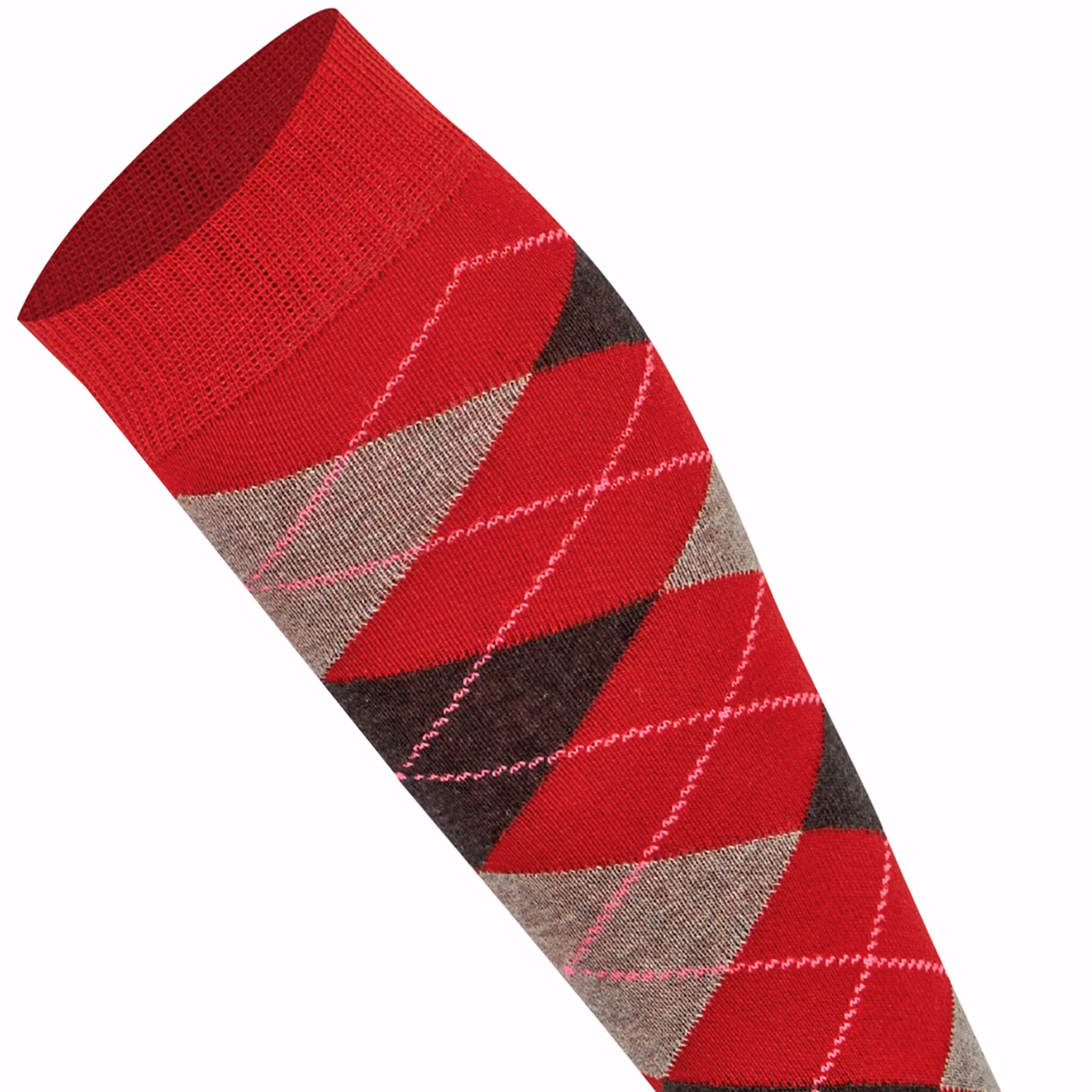 Röd argyle knästrumpa - MySocks