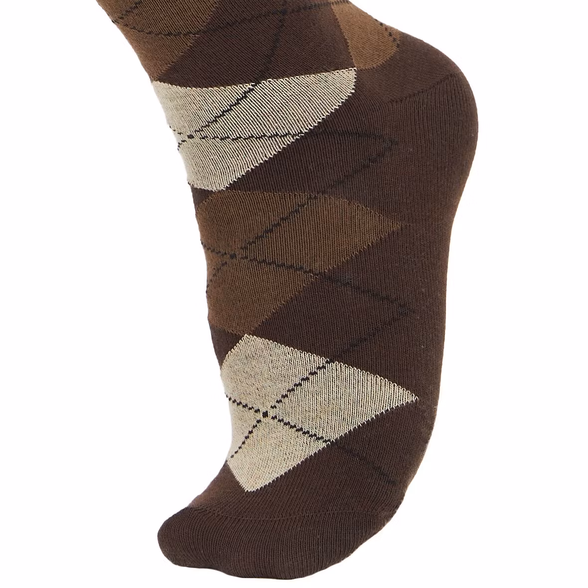 Brun argyle knästrumpa - MySocks