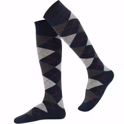 Navy argyle knästrumpa - MySocks