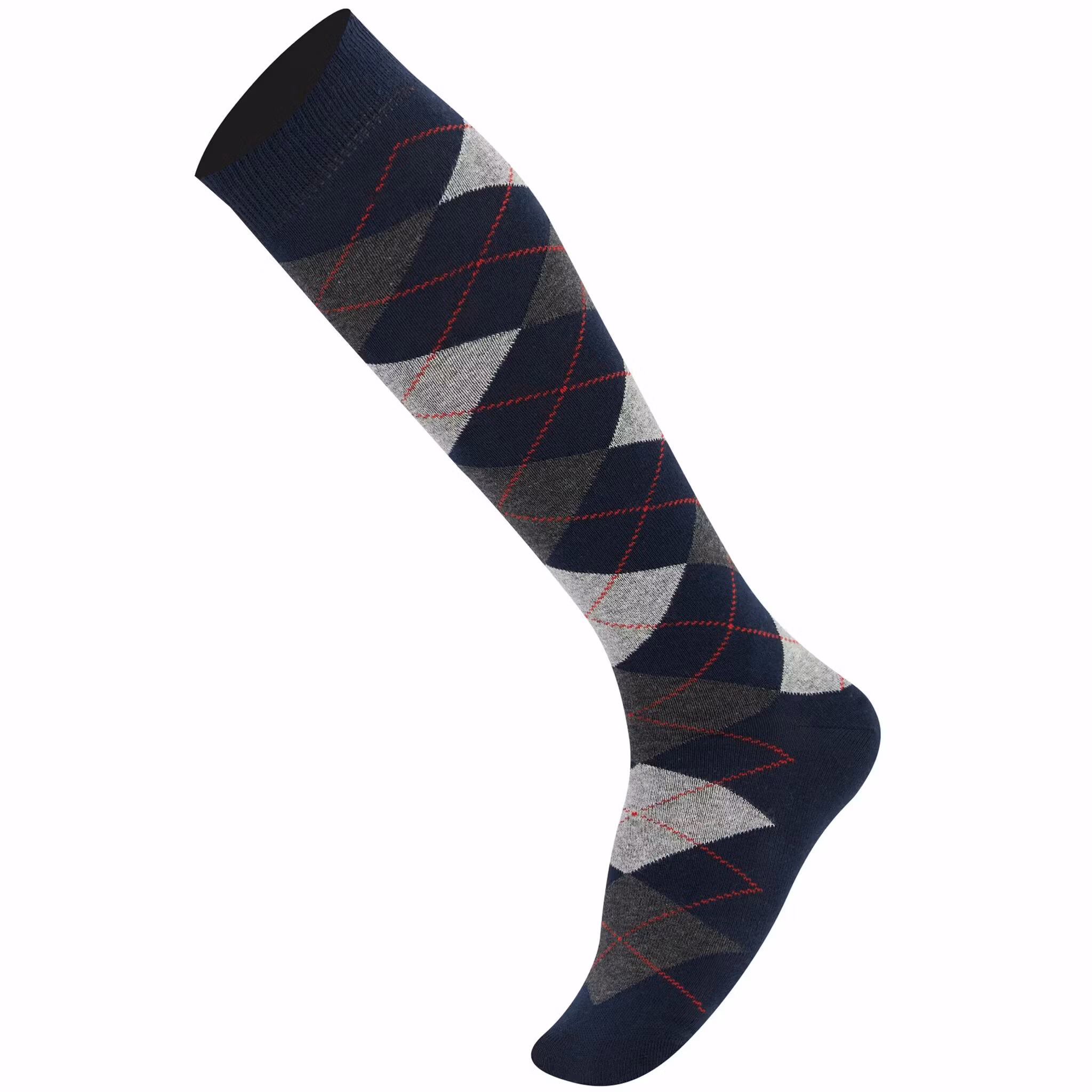 Navy argyle knästrumpa - MySocks