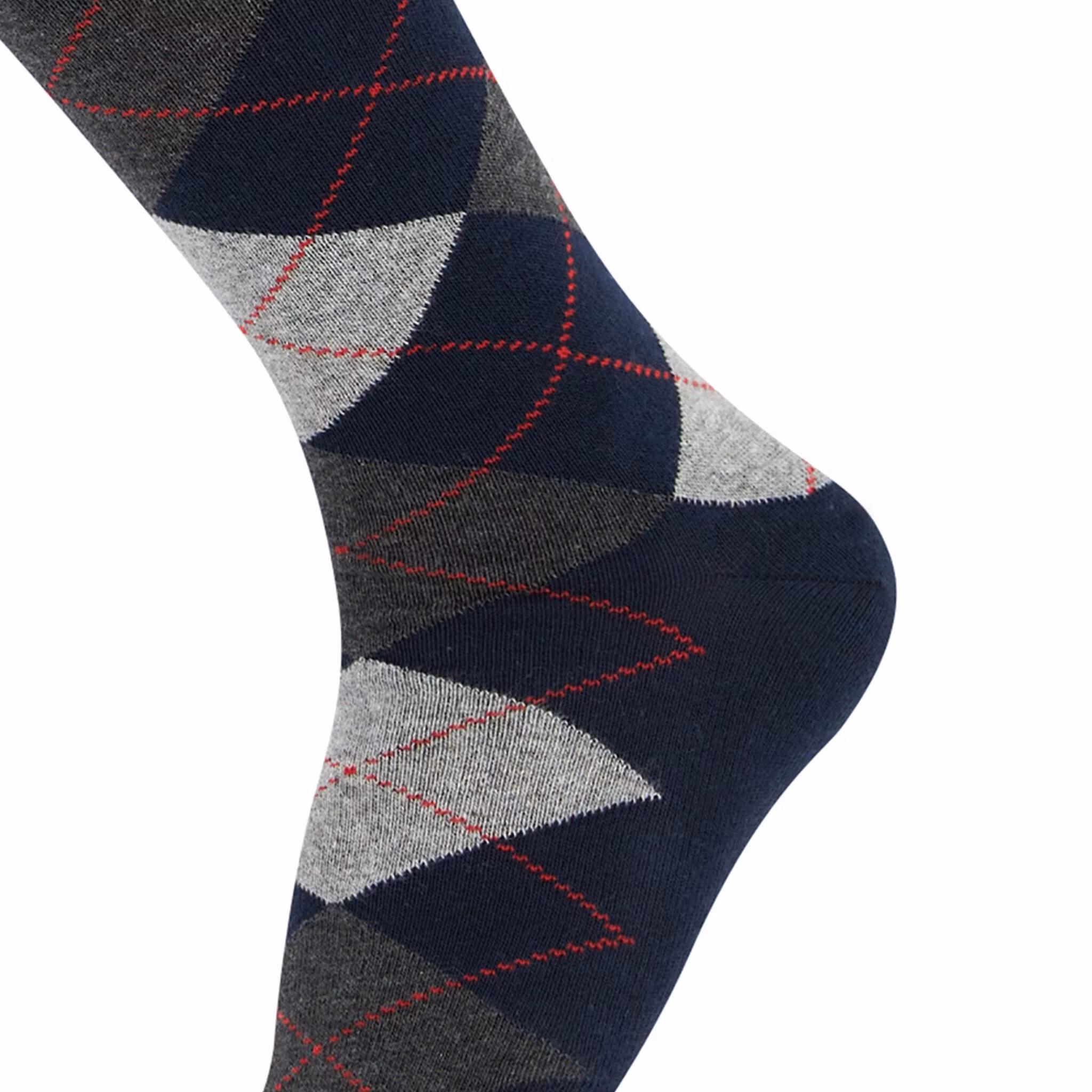 Navy argyle knästrumpa - MySocks
