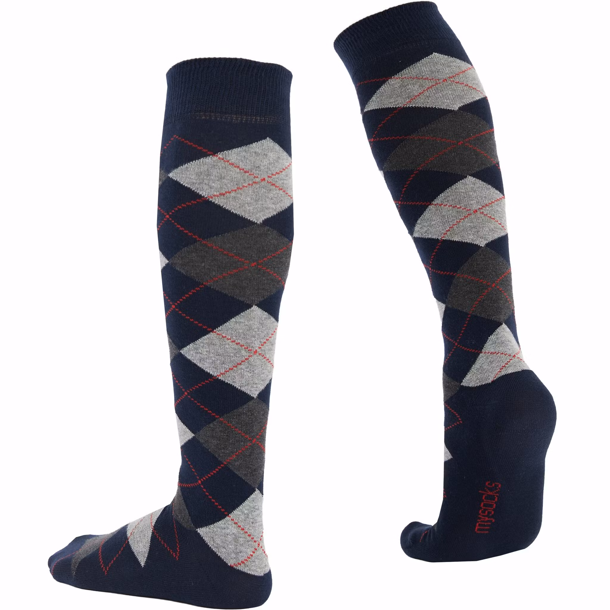 Navy argyle knästrumpa - MySocks
