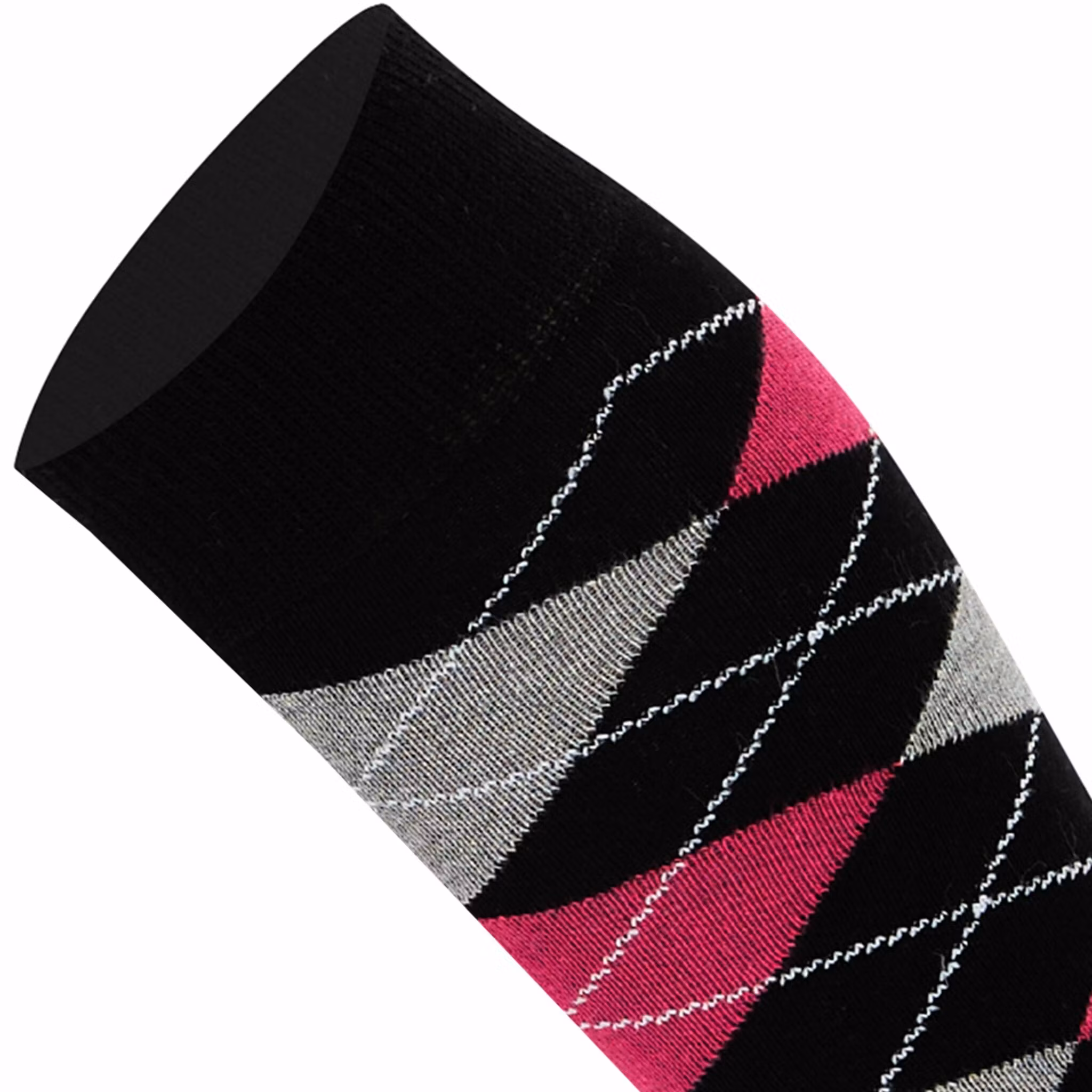 Fuchsia knästrumpa Argyle - My Socks