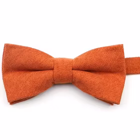 Enfärgad orange knuten fluga